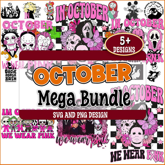 October we wear pink svg bundle