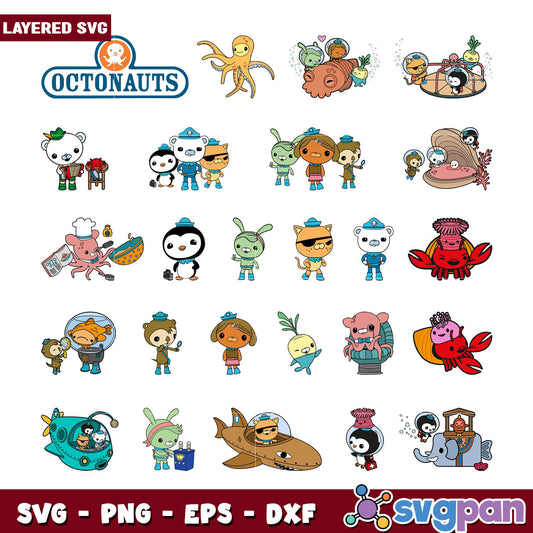Octonauts SVG Bundle Layered Files
