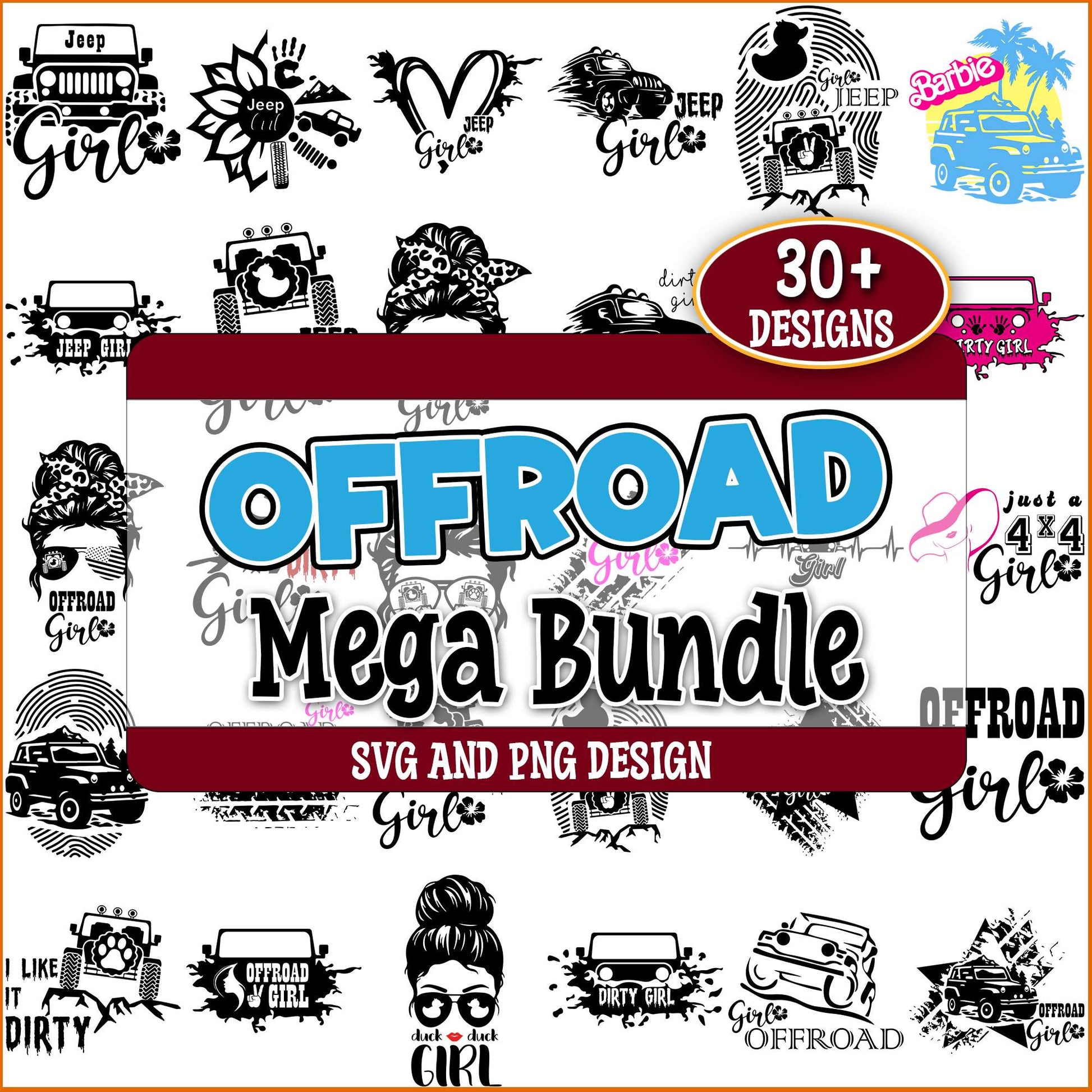 Offroad girl svg bundle