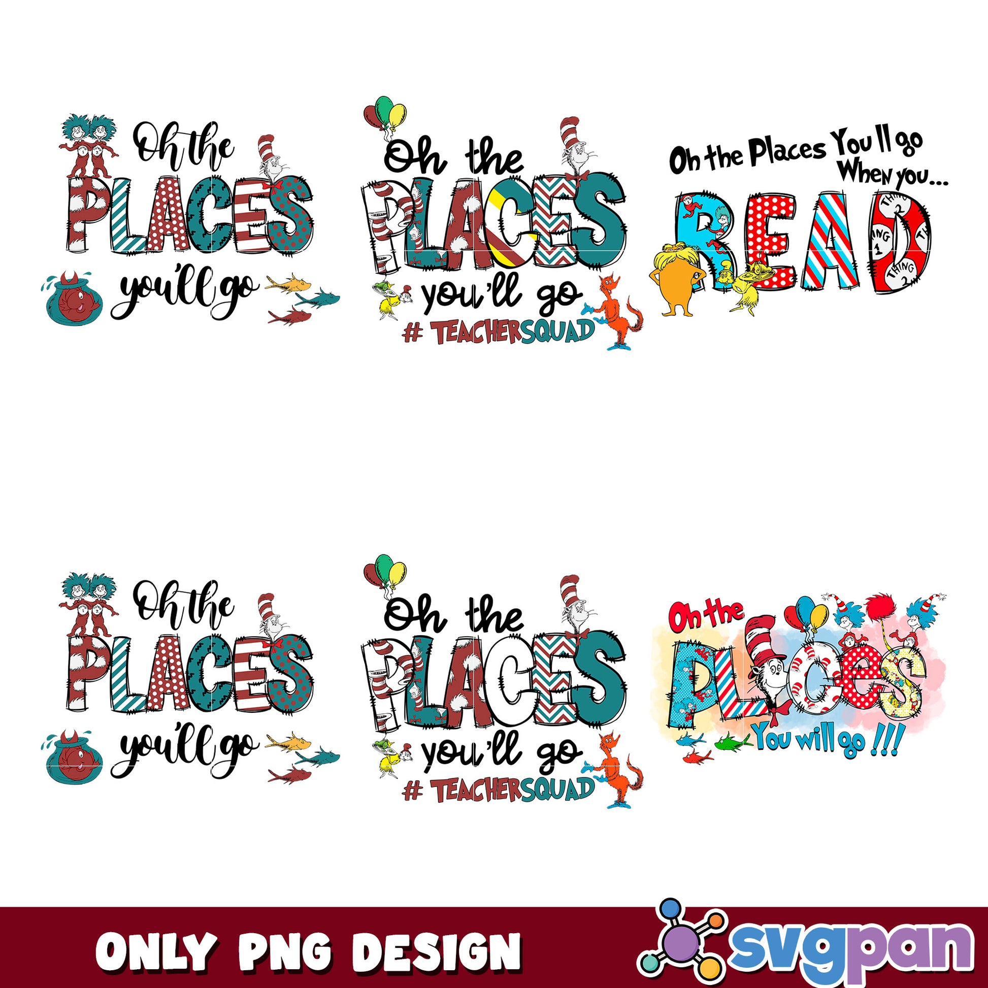 Oh The Places Youll Go PNG Bundle – svgpan