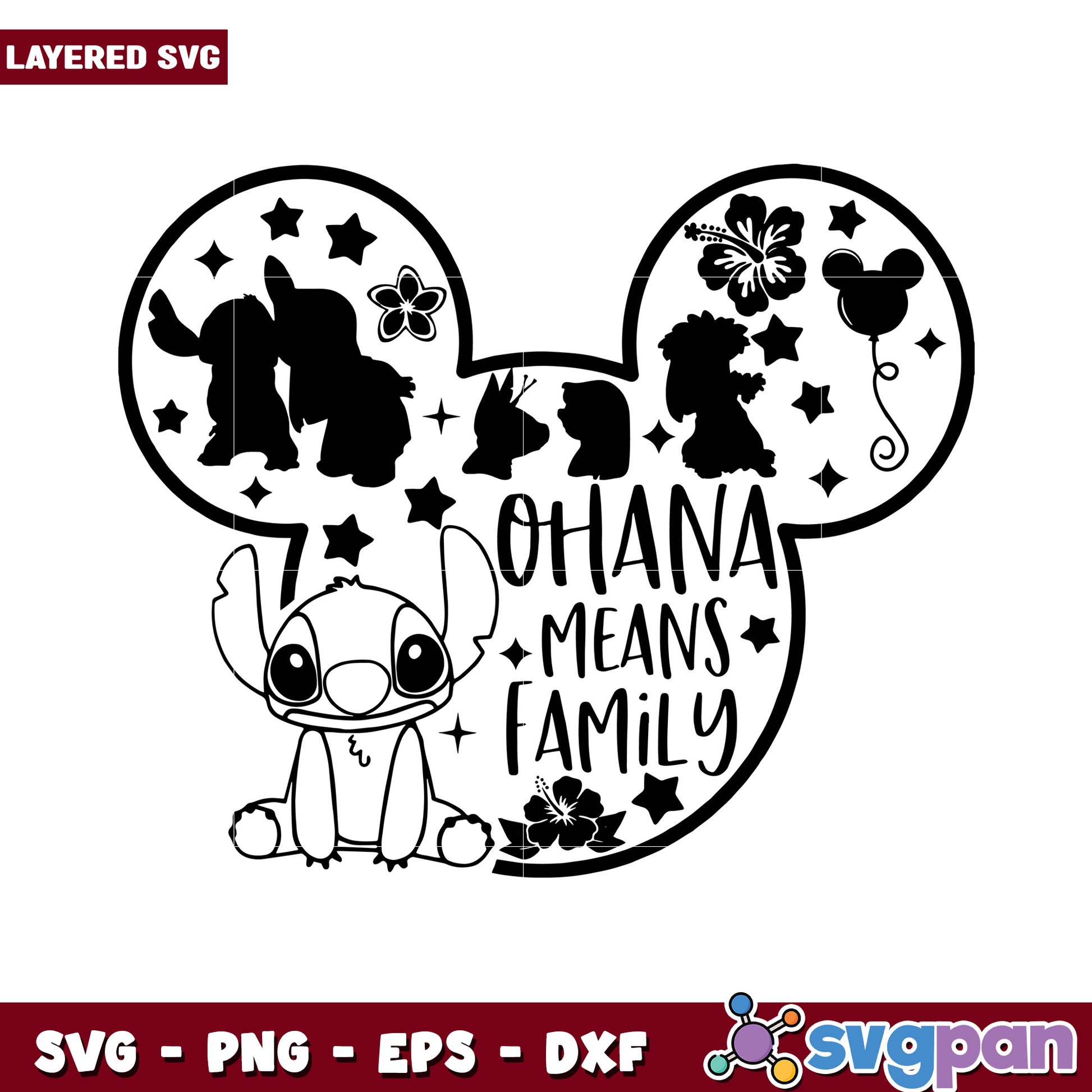 Ohana Means Family SVG Design for Crafting, Perfect for Gifts