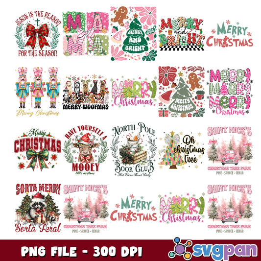 Oh christmas tree png bundle