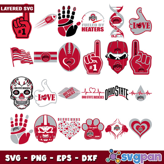 Ohio State Bundle SVG Designs for Fans and Crafters