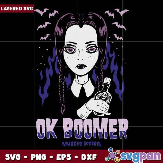 Ok broomer goth girl svg, halloween horror nights svg, spirit halloween svg