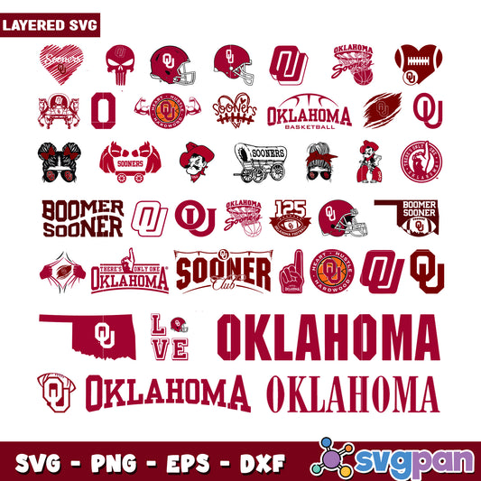 Oklahoma Sooners Bundle SVG Designs for Fans