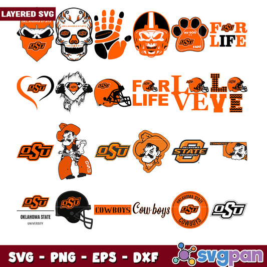 Oklahoma State Cowboys SVG Bundle