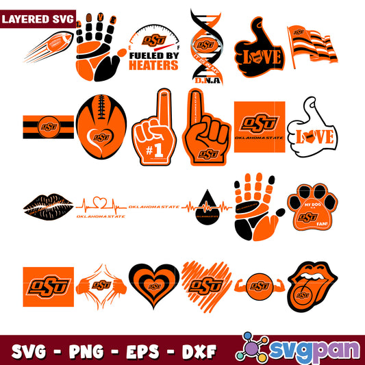 Oklahoma State OSU SVG Bundle