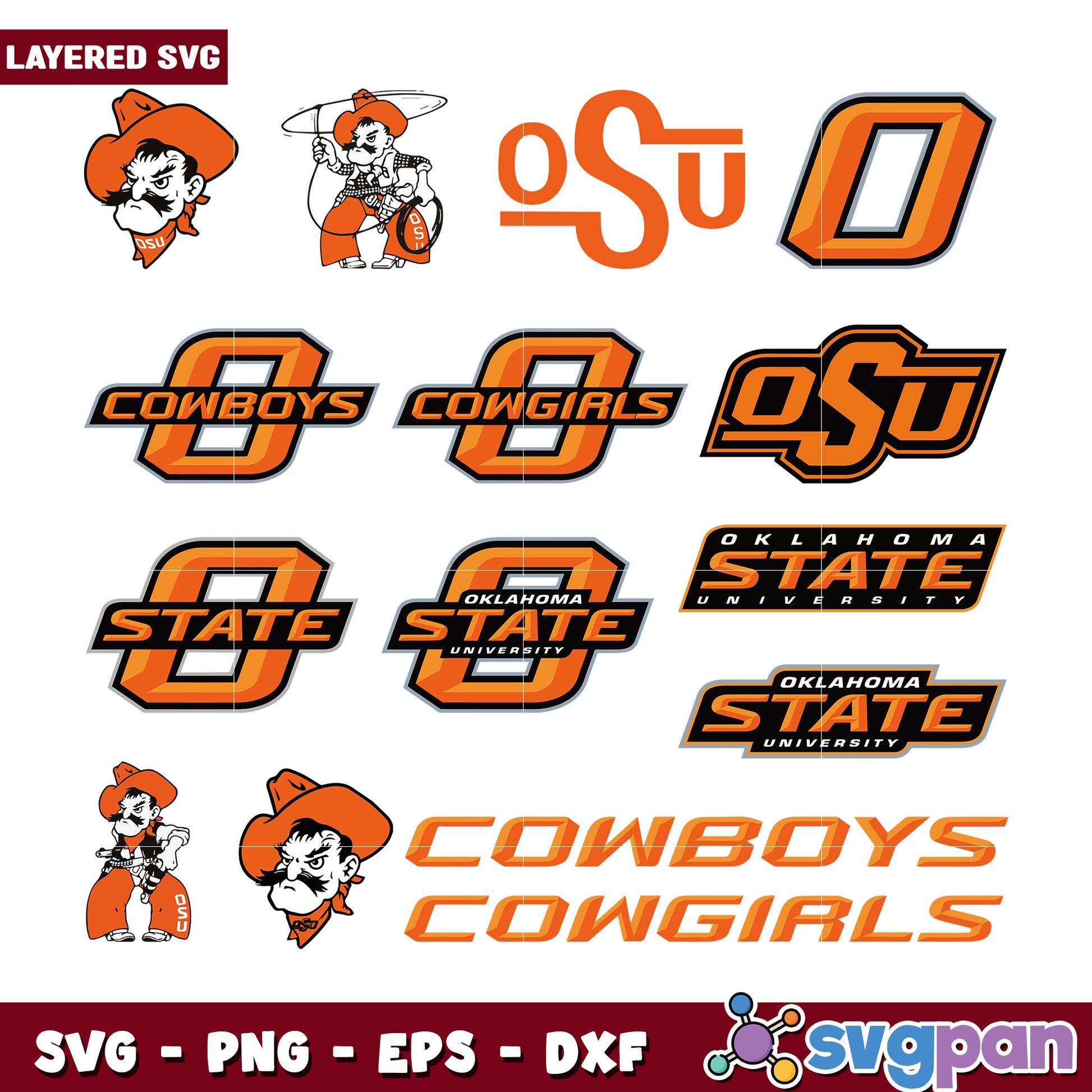 Oklahoma State University SVG Bundle Design Pack