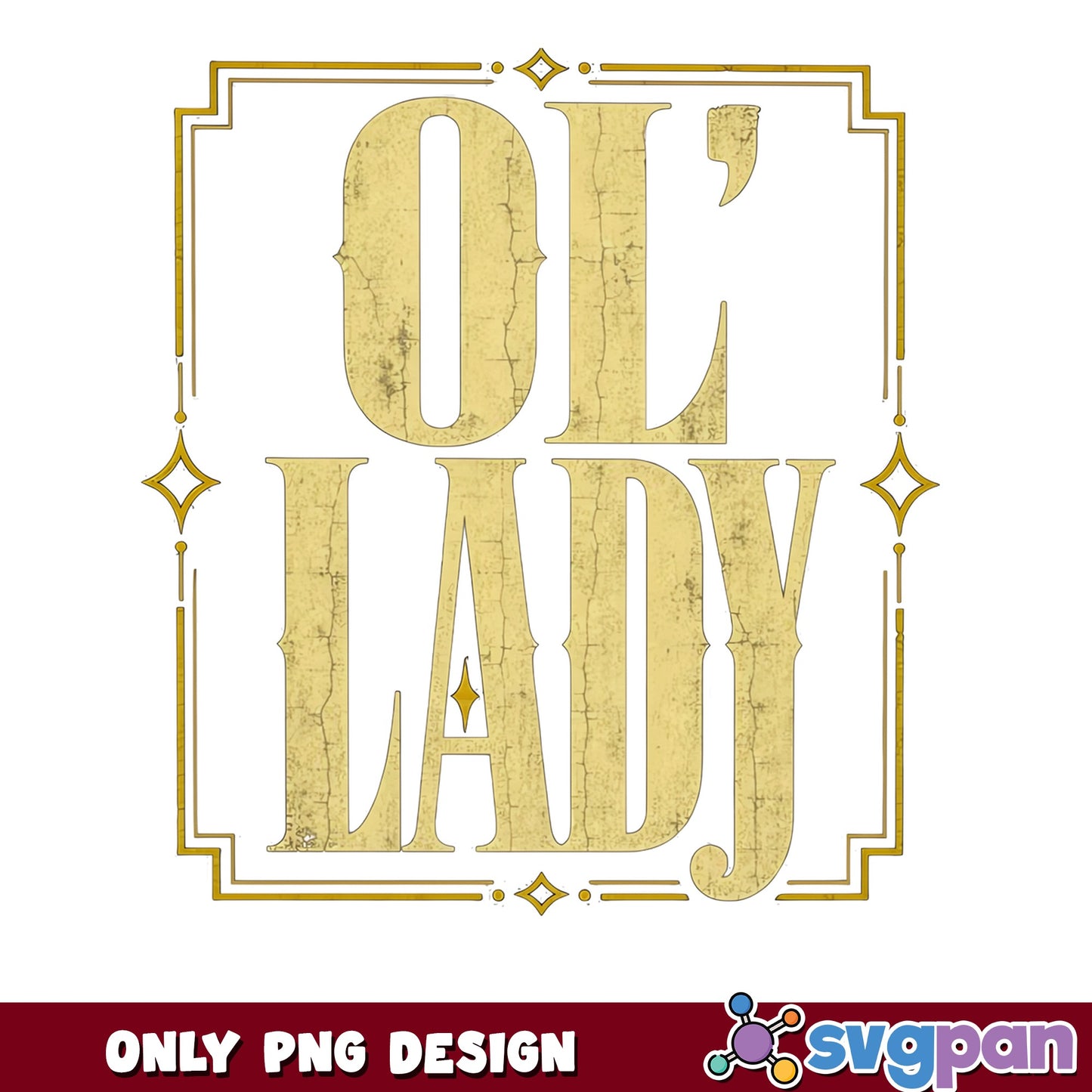 Ol Lady Western PNG, Vintage Country Wife PNG, Retro Biker PNG