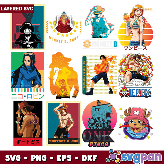 One Piece Anime SVG Bundle for Creative Projects
