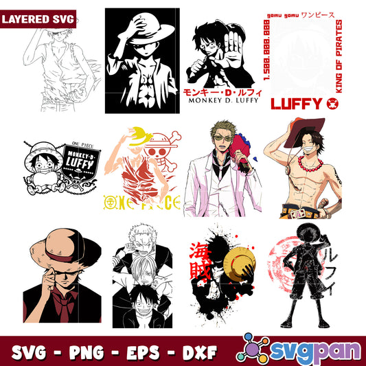 One Piece Bundle SVG Designs for Fans and Crafters