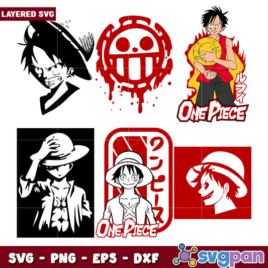 One Piece SVG Bundle for Crafting Projects