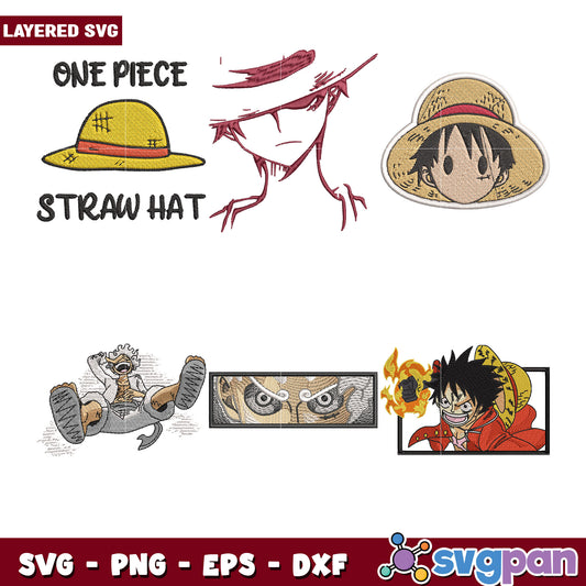 One Piece Straw Hat SVG Bundle