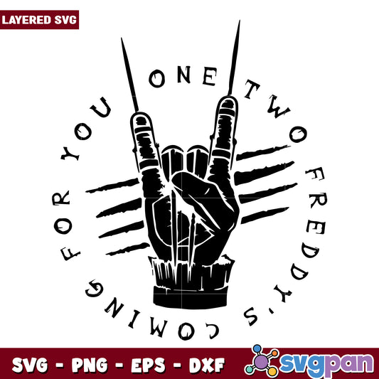 One two freddy coming to you svg, halloween horror nights svg, spirit halloween svg