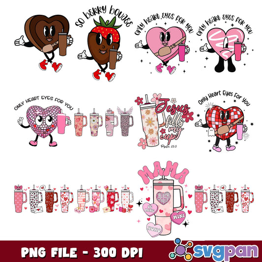 Only heart eyes for you png bundle