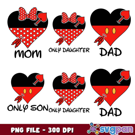 Only son daughter png bundle