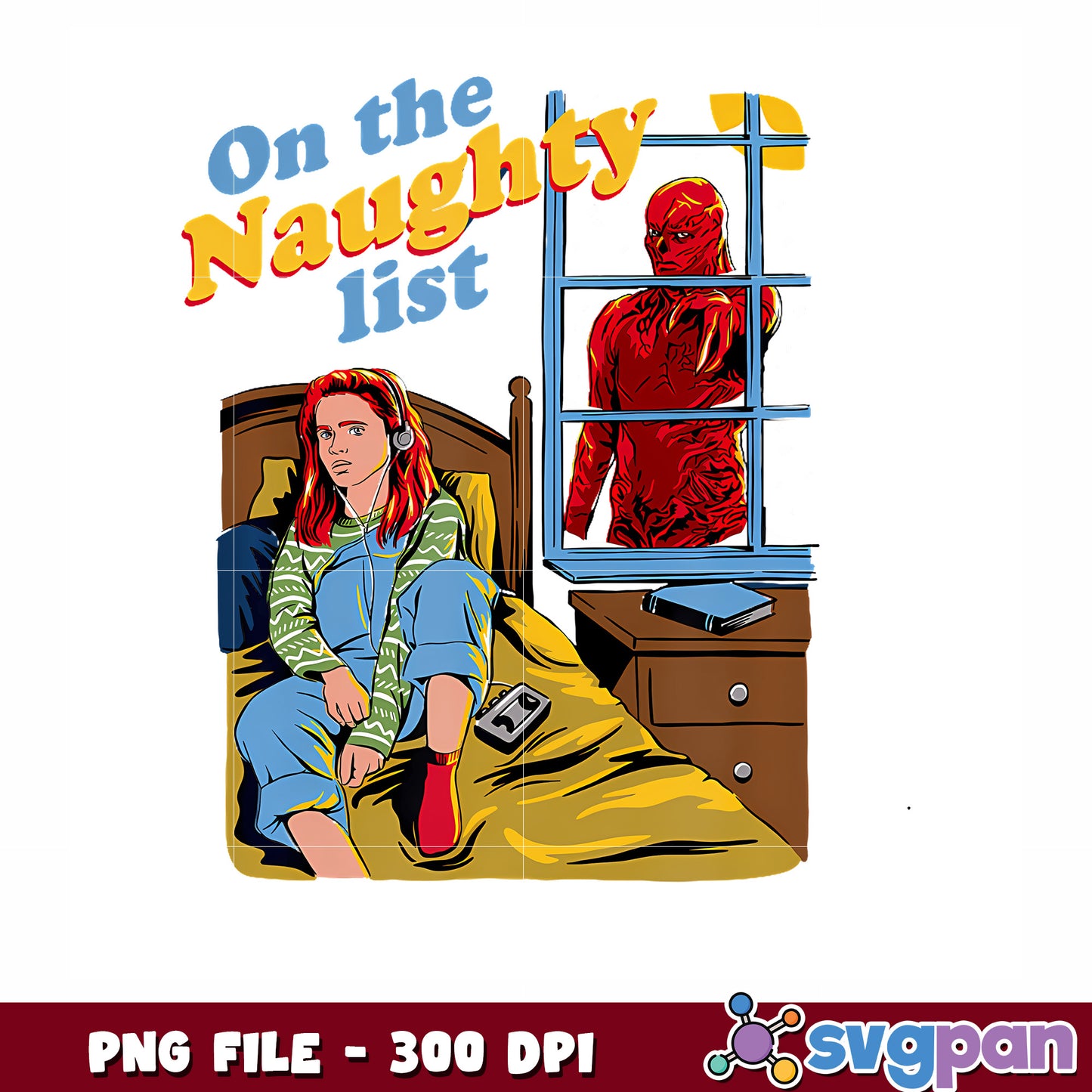 On the naughty list png, hawkins high png, mind flayer png