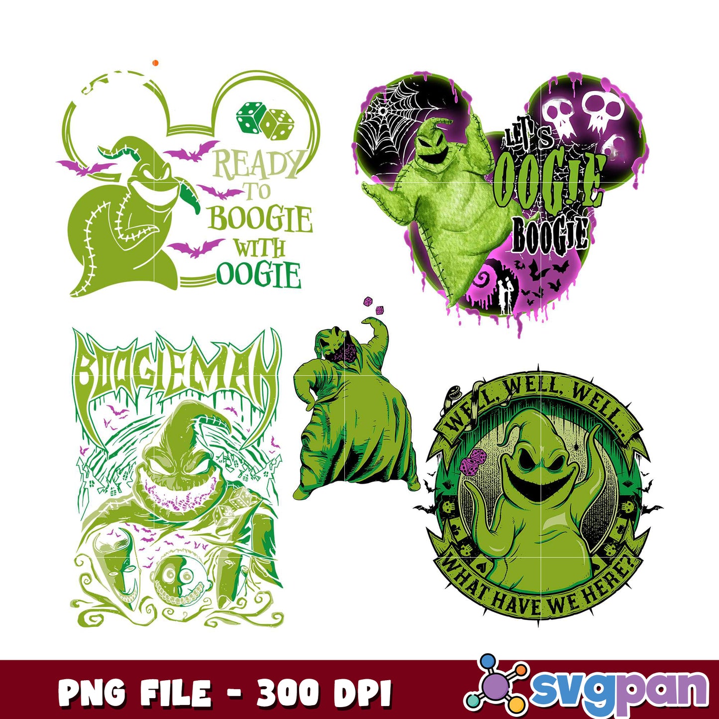 Oogie Boogie Halloween PNG Bundle 300 DPI