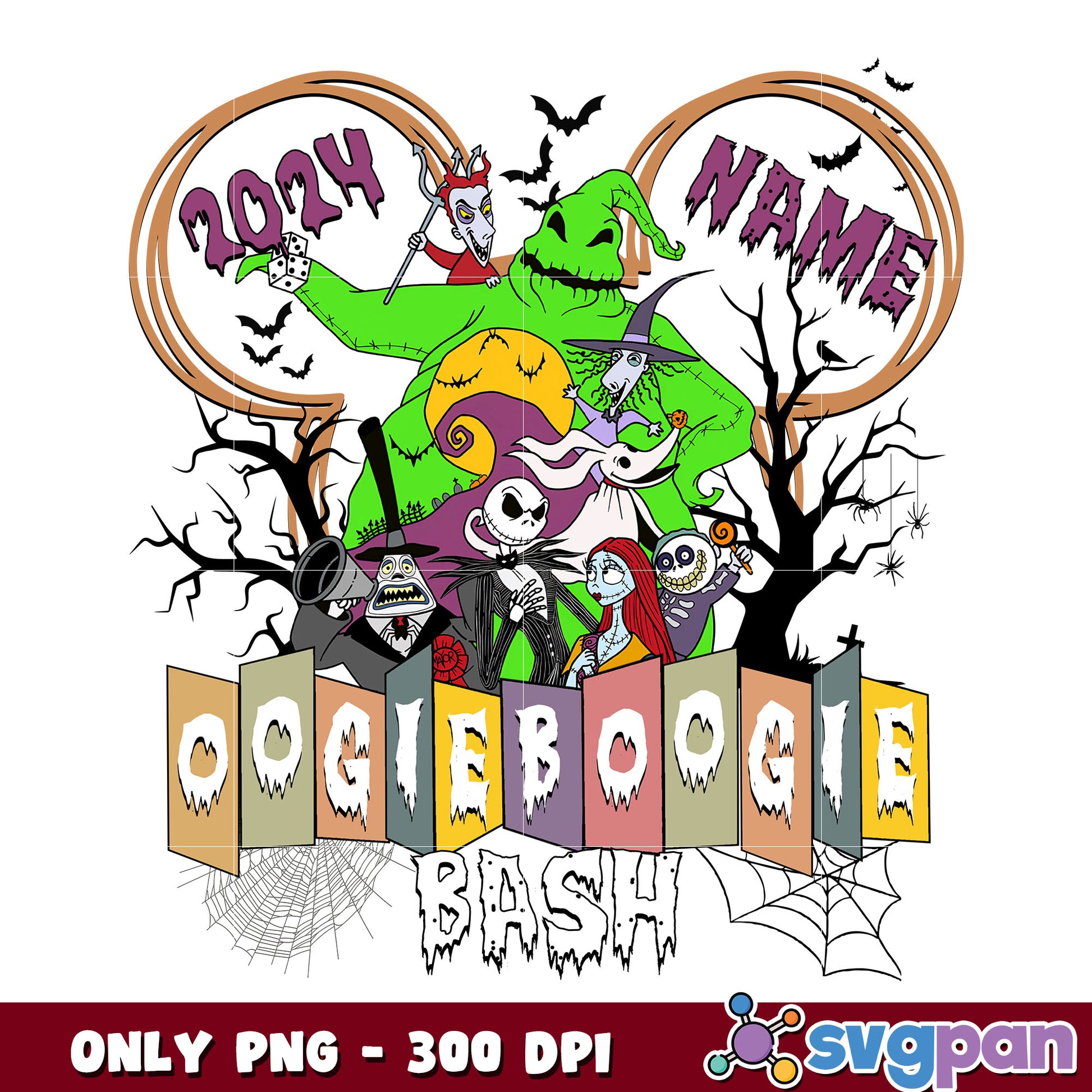 Oogieboogie bash halloween 2024 name png, Oogieboogie bash png