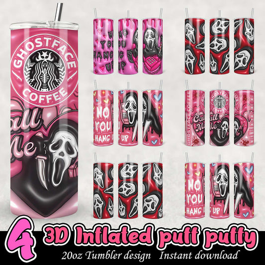 Option 1 (Focus on design) 4 3D Puffy Scream Tumbler Designs