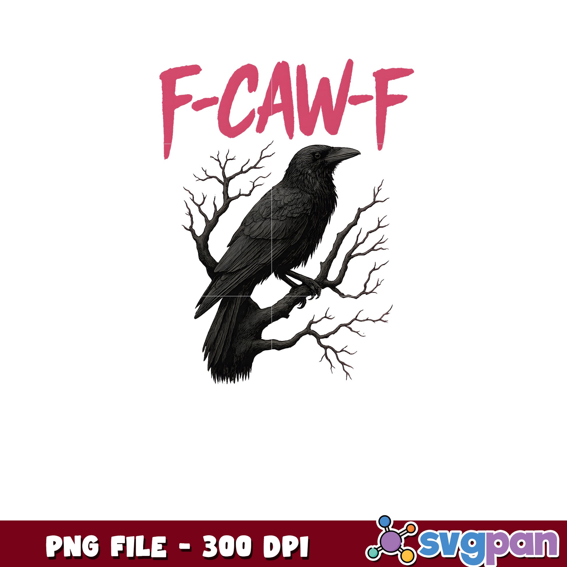 Option 1 (Focus on keyword)  Crow PNG 300 DPI F Caw F Graphic