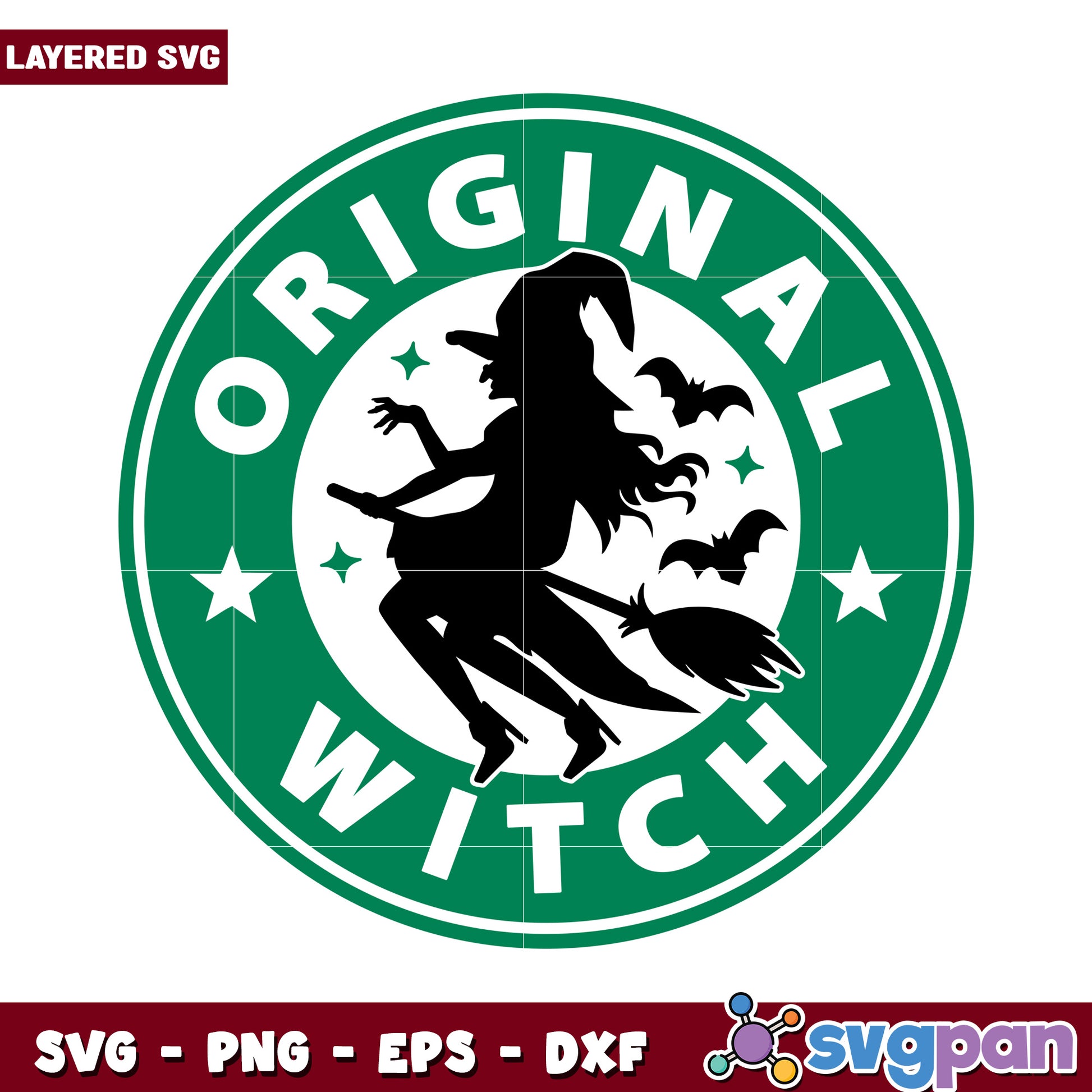 Original Witch SVG Design for Halloween Decor, Perfect for Crafts