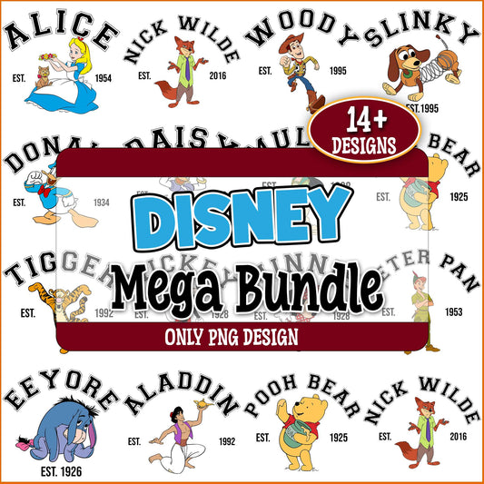 Original disney characters png bundle