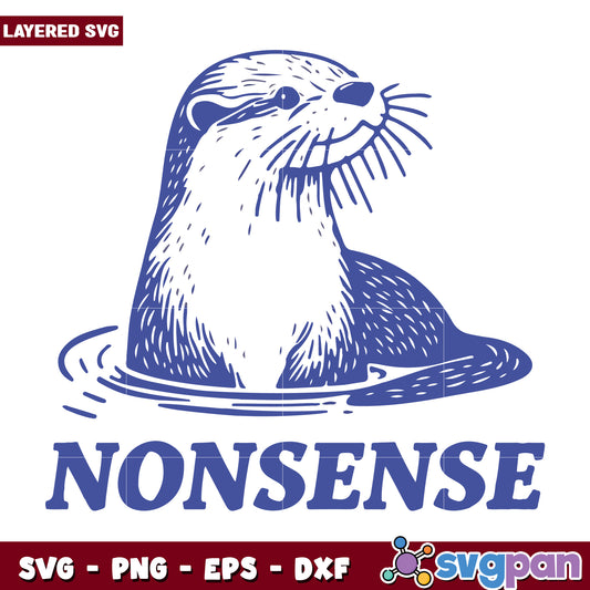 Otter nonsense creative design, funny otter memes svg, nonsense svg