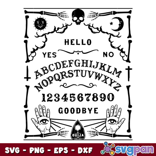 Ouija Board Talking Spirit Wiccan Witchcraft Occult svg