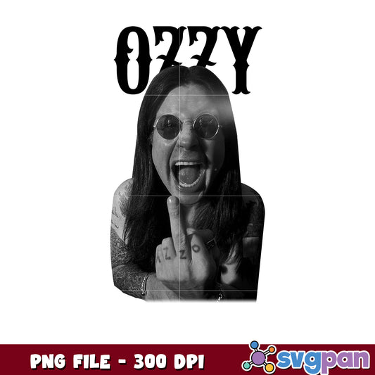 Ozzy rock black png, heavy metal png, rock legend png