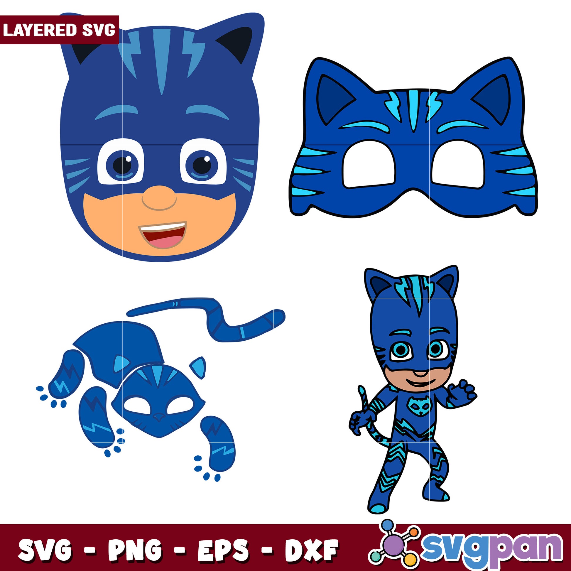 PJ Masks Catboy SVG Bundle