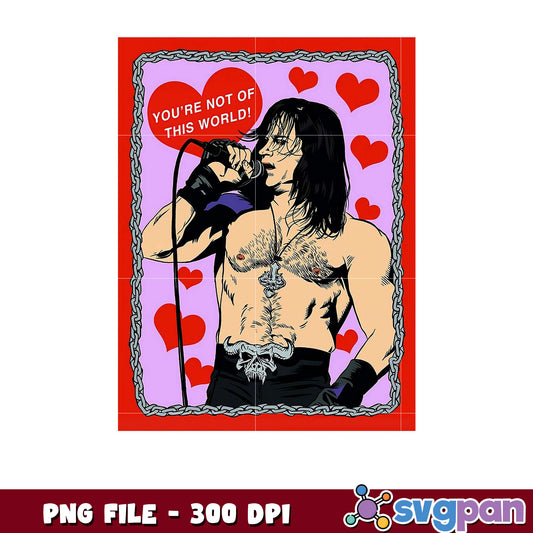 PNG Art of Singer with Heart Background, Unique Gift Idea