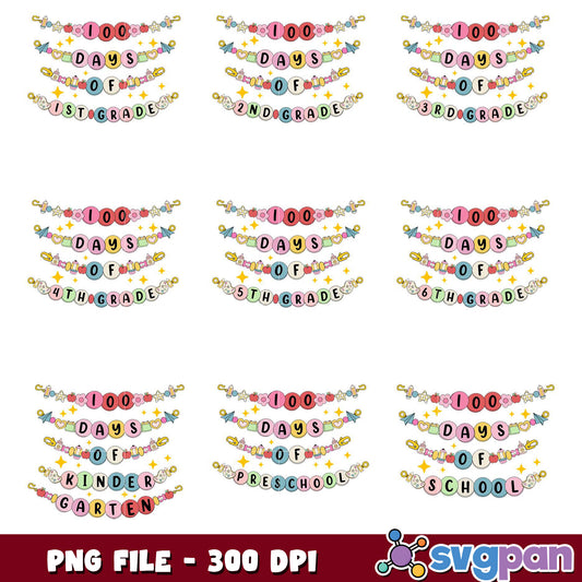 PNG Bundle 100 Days of School Banners