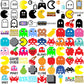 Pacman set svg bundle, pacman 30th anniversary svg, pacman game svg