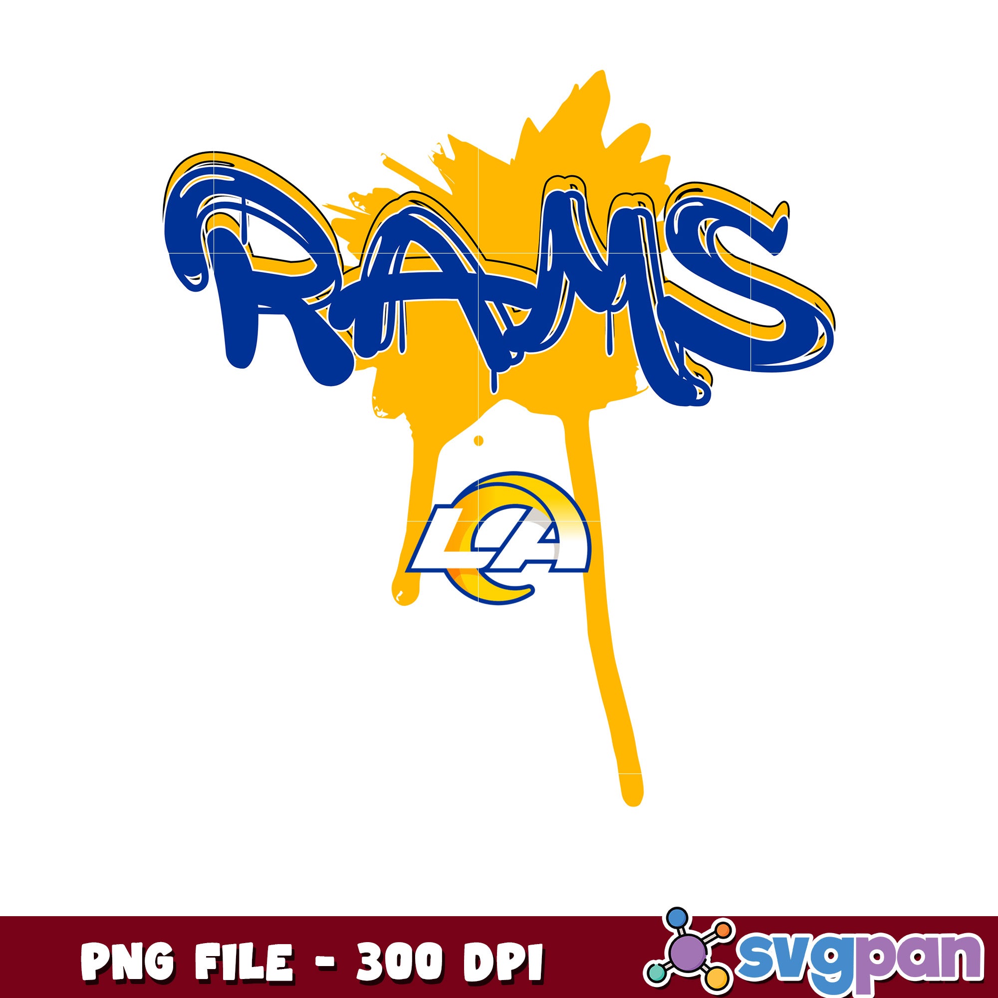 Painting design of los angeles rams team png, national football league ...