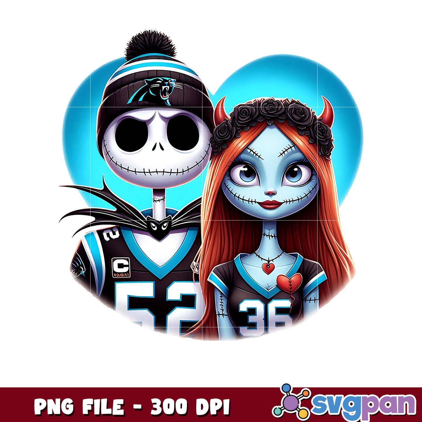 Panthers jack and sally png, nfl bracket​​​ png, nfl combine​ png