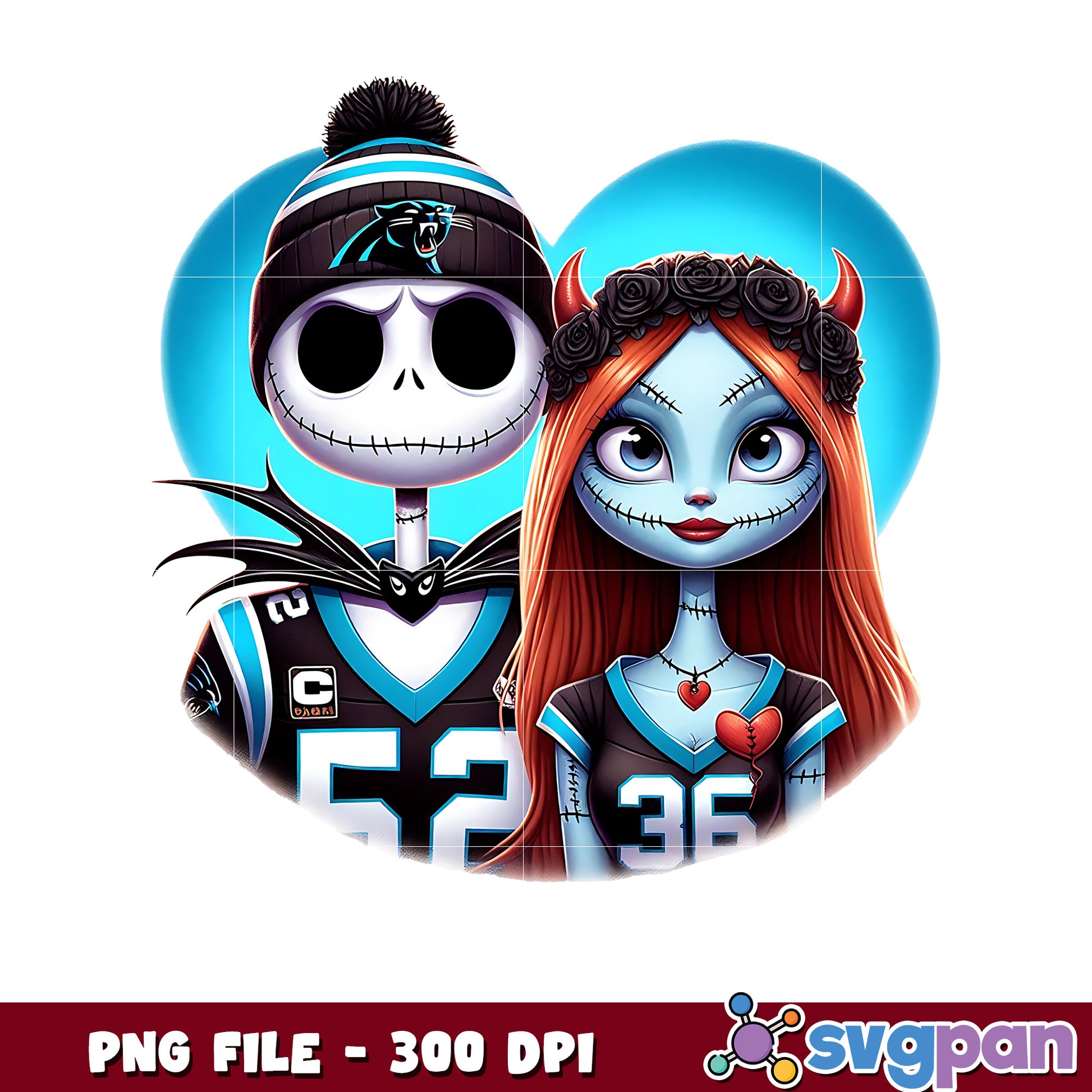 Panthers jack and sally png, nfl bracket​​​ png, nfl combine​ png