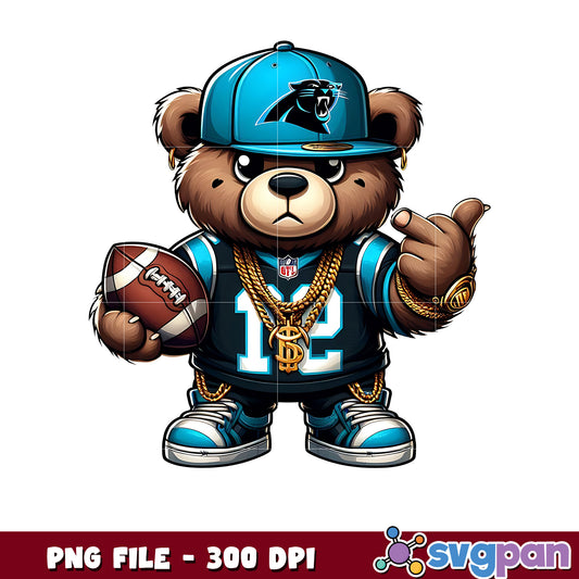 Panthers thug life bear png, nfl jerseys png, american rugby png