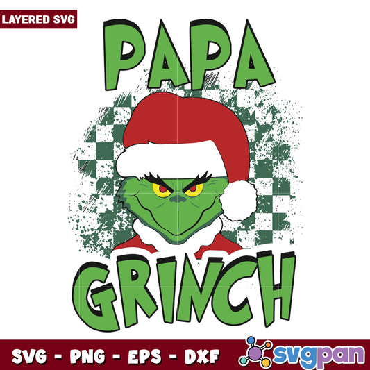 Papa grinch svg, grinch clipart svg, christmas grinch svg