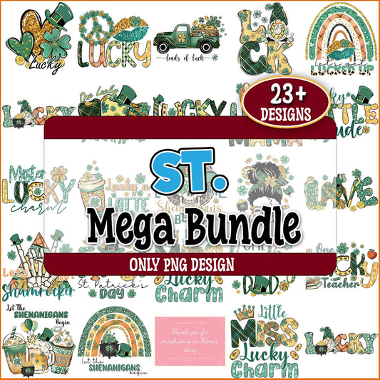 Patrick day art png bundle