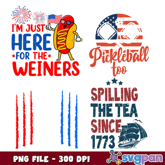 Patriotic 4th July Bundle PNG Designs