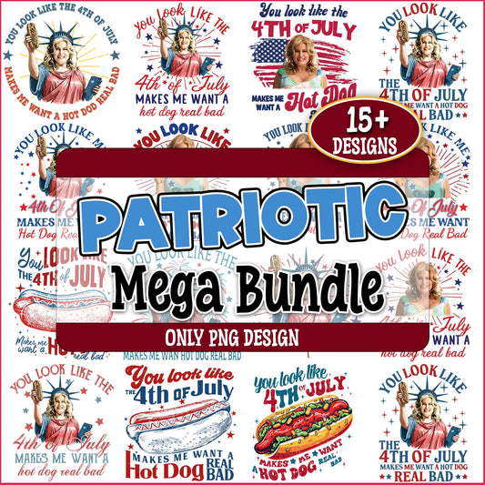 Patriotic 4th july png bundle