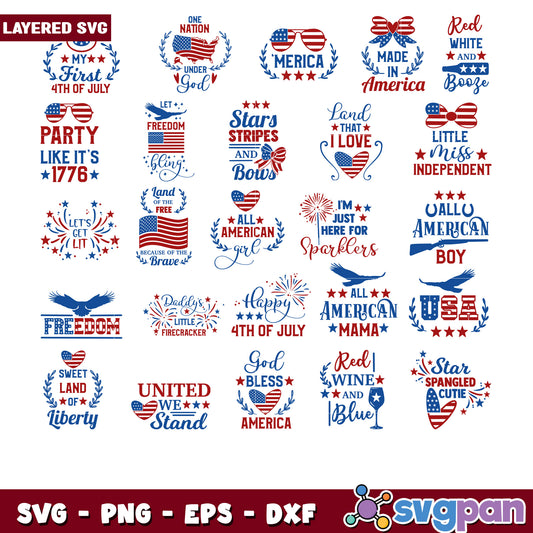Patriotic 4th of July SVG Bundle