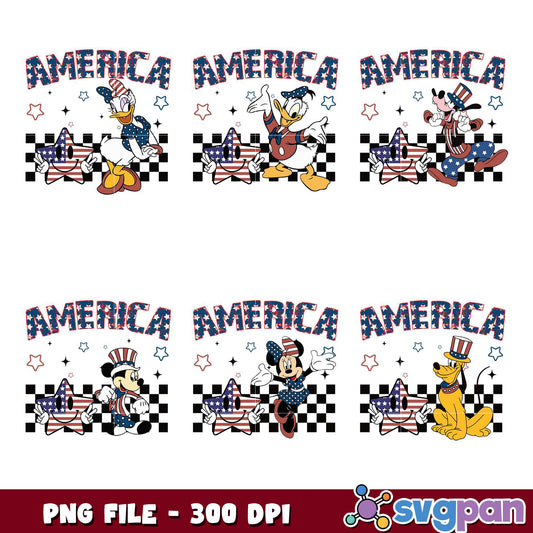 Patriotic Disney PNG Bundle 300 DPI
