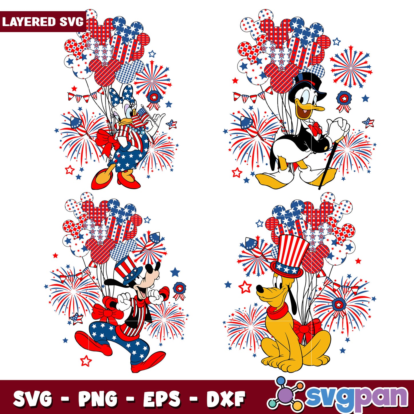 Patriotic Disney SVG Bundle