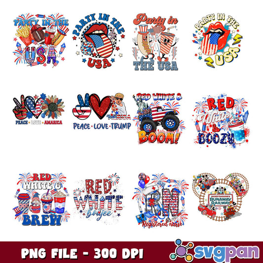 Patriotic PNG Bundle 4th of July Designs