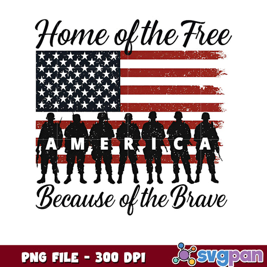 Patriotic PNG Home of the Free Because of the Brave