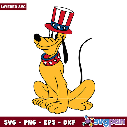 Patriotic Pluto SVG