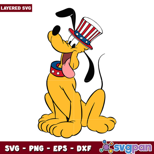 Patriotic Pluto SVG Digital Download