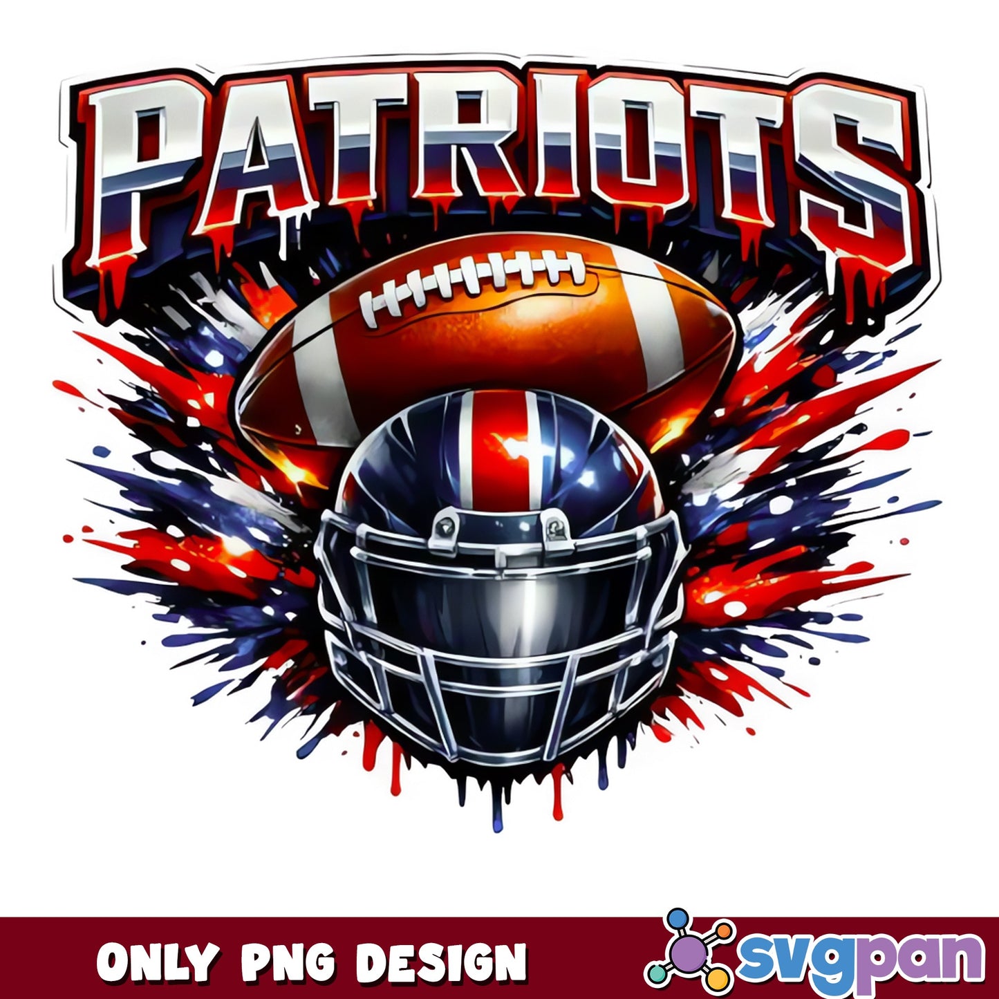 Patriots Football PNG, NFL Team Design PNG, Football Helmet PNG